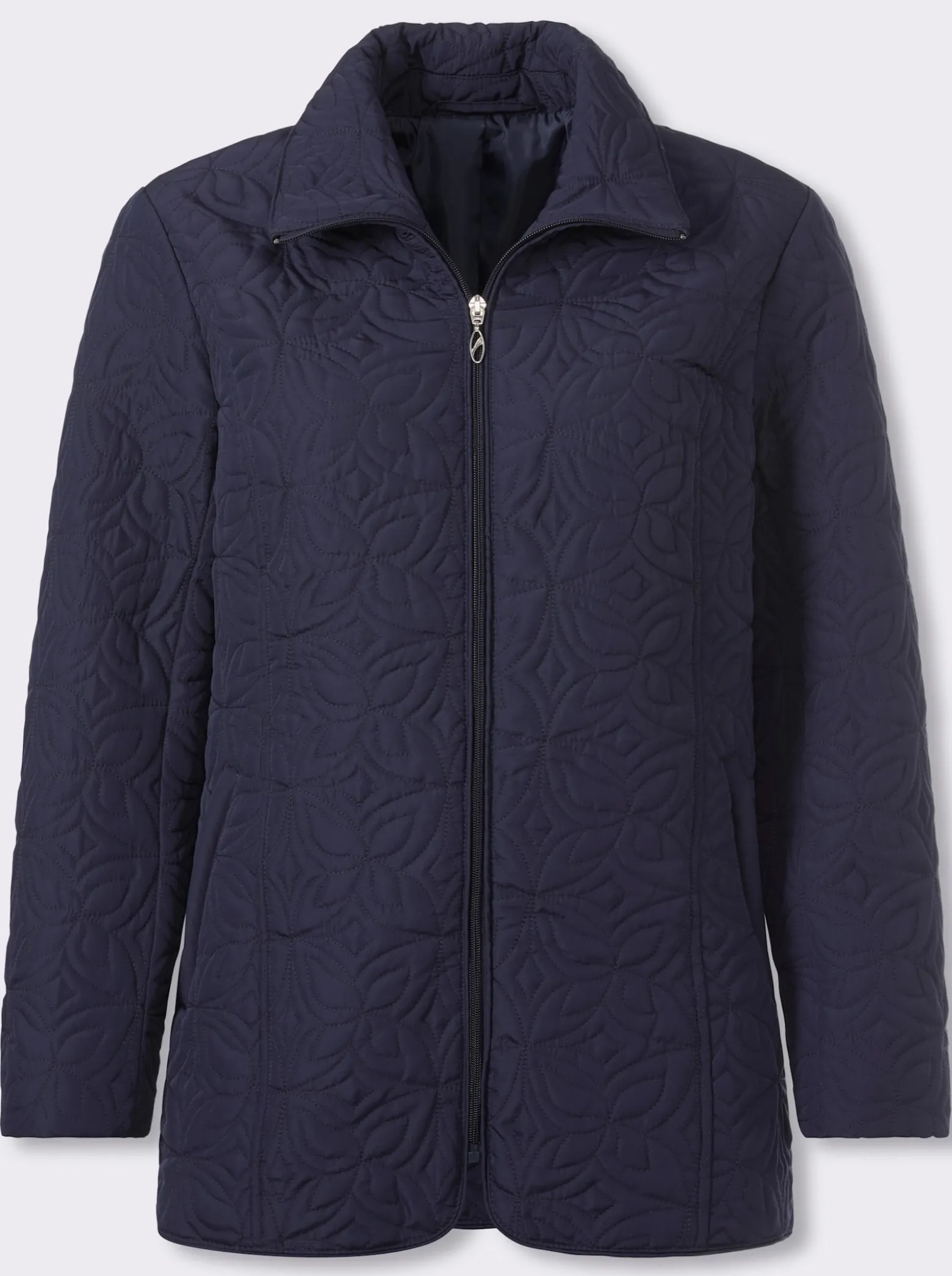 Steppjacke mit floralem Muster