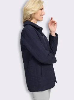 Steppjacke mit floralem Muster