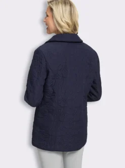 Steppjacke mit floralem Muster