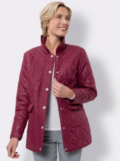 Steppjacke mit Hahnentritt-Muster