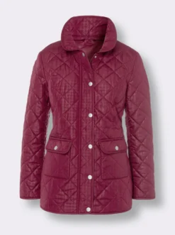 Steppjacke mit Hahnentritt-Muster