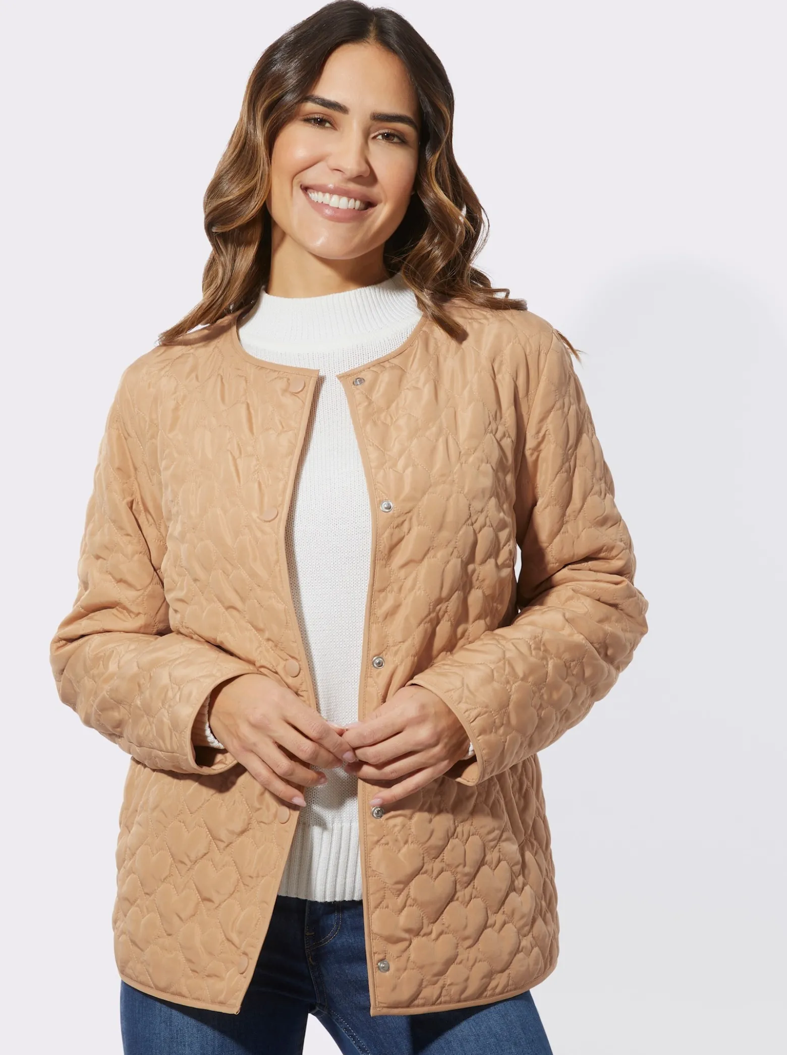 Steppjacke mit Herz-Steppung