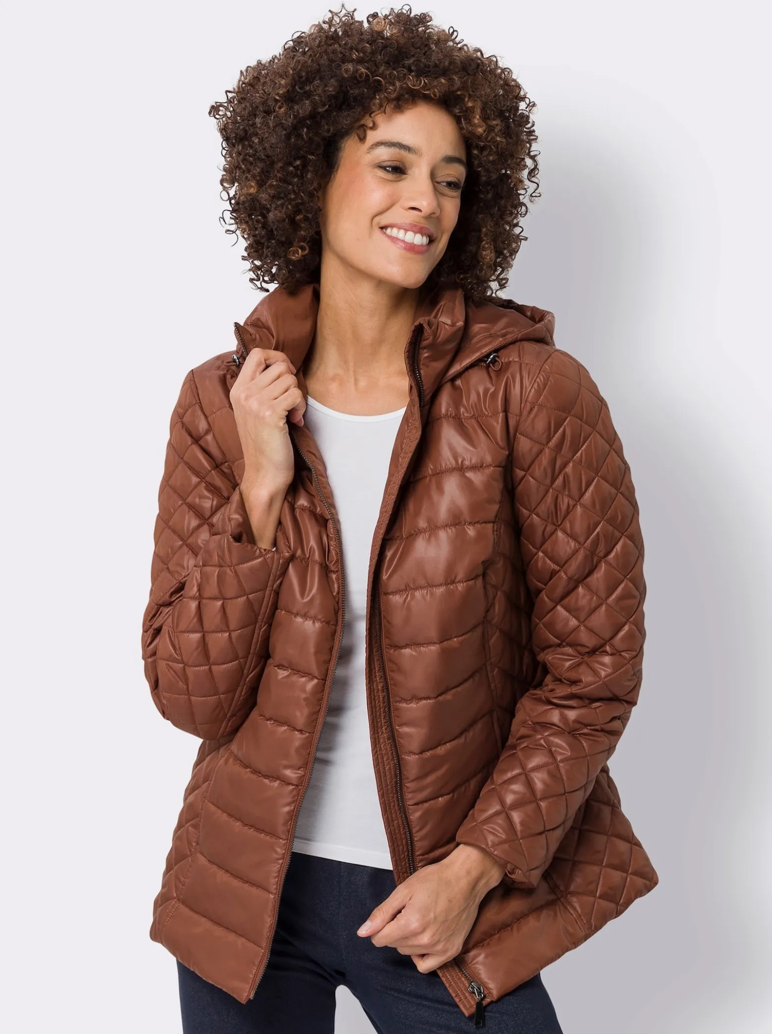 Steppjacke mit Kapuze