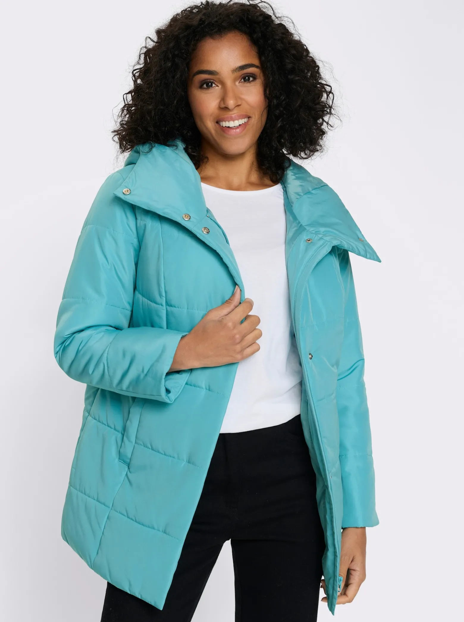 Steppjacke mit Kapuze