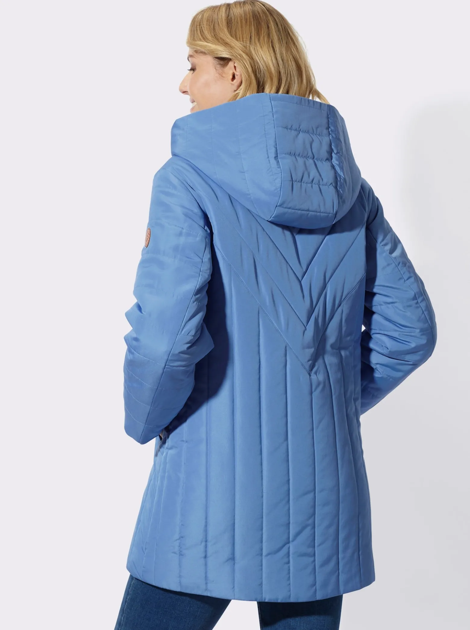 Steppjacke mit Kapuzenkragen