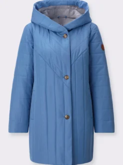 Steppjacke mit Kapuzenkragen