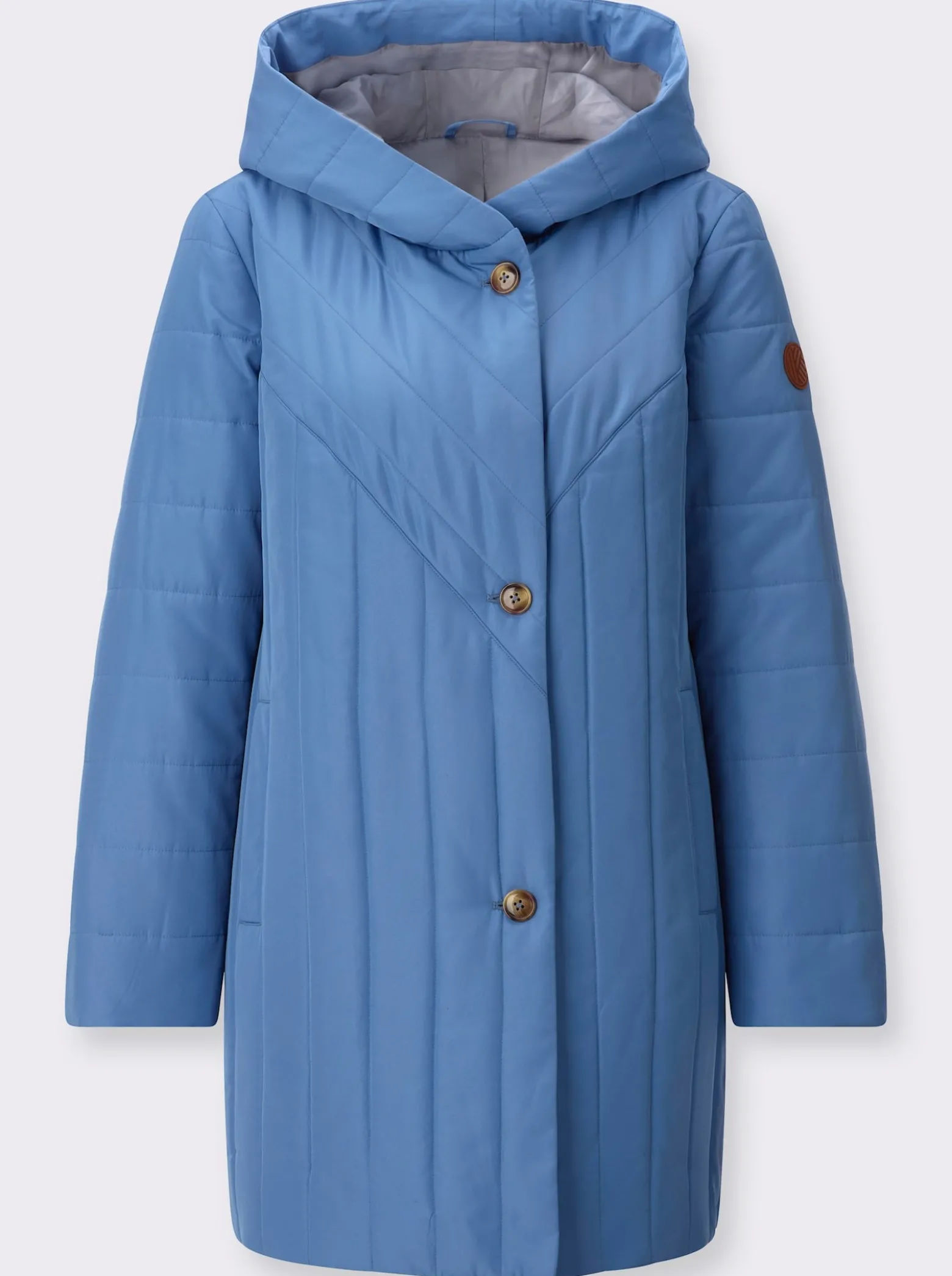 Steppjacke mit Kapuzenkragen