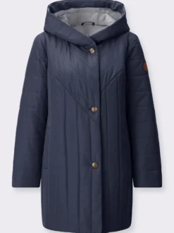 Steppjacke mit Kapuzenkragen