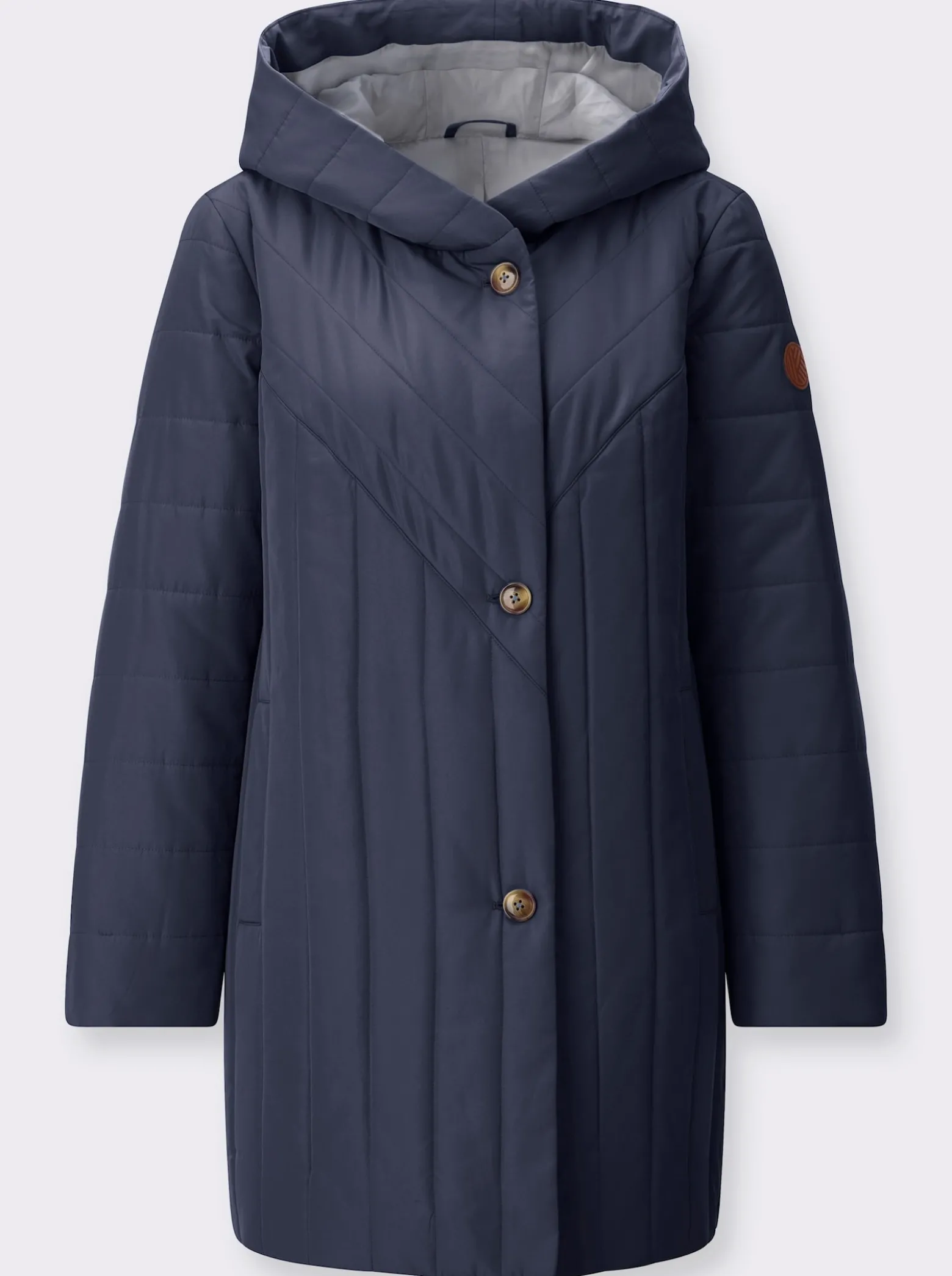 Steppjacke mit Kapuzenkragen