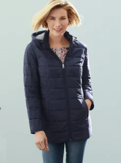 Steppjacke mit Kapuze, wärmend