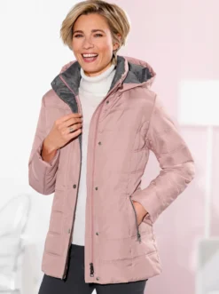 Steppjacke mit Kontrast-Details