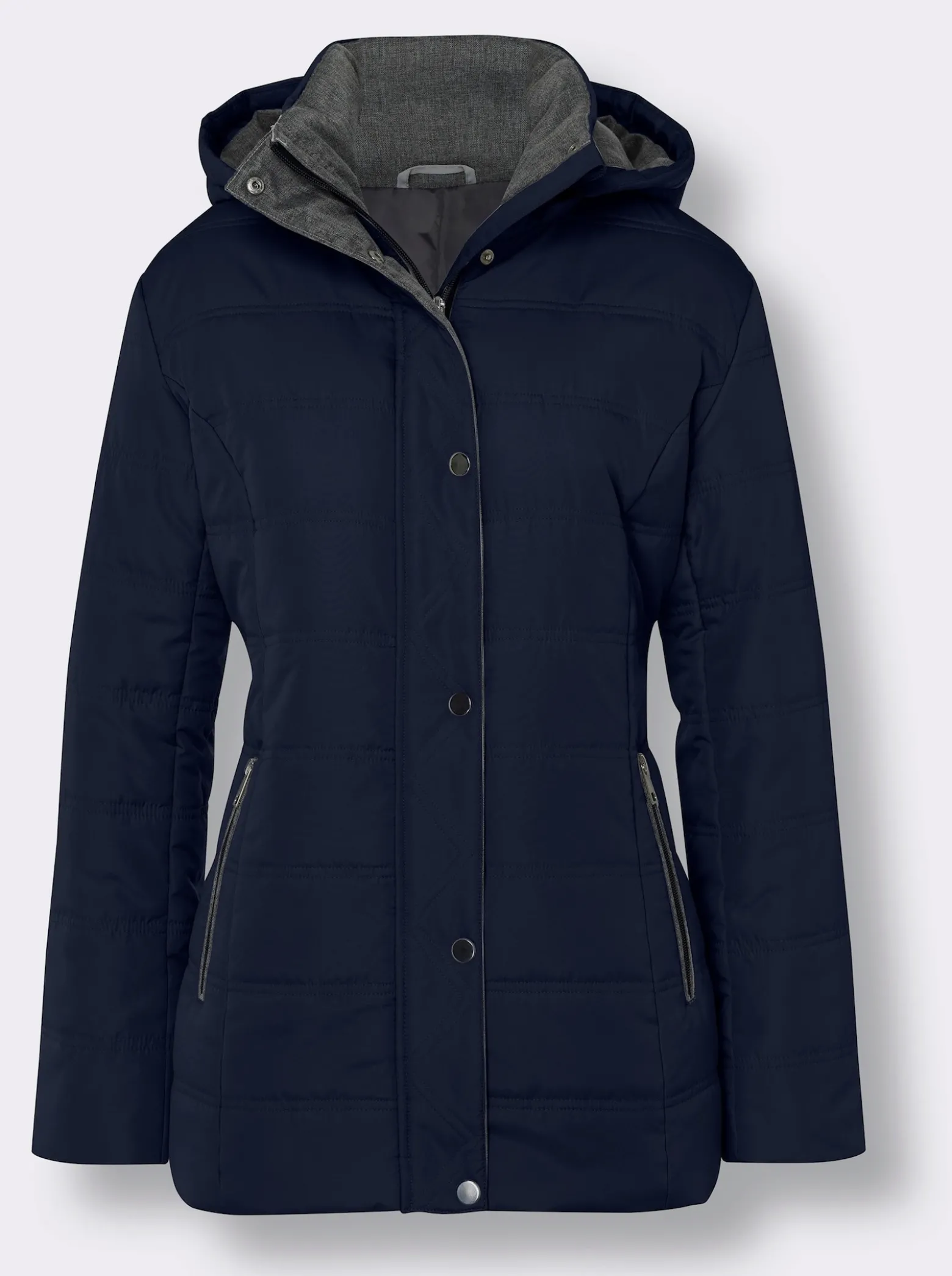 Steppjacke mit Kontrast-Details
