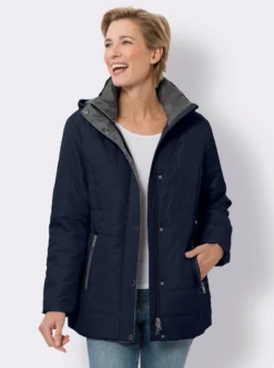 Steppjacke mit Kontrast-Details