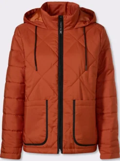 Steppjacke mit Kontrast-Details
