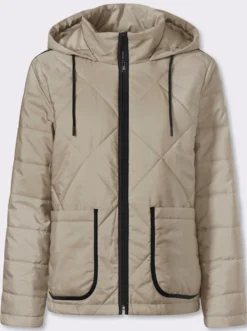 Steppjacke mit Kontrast-Details