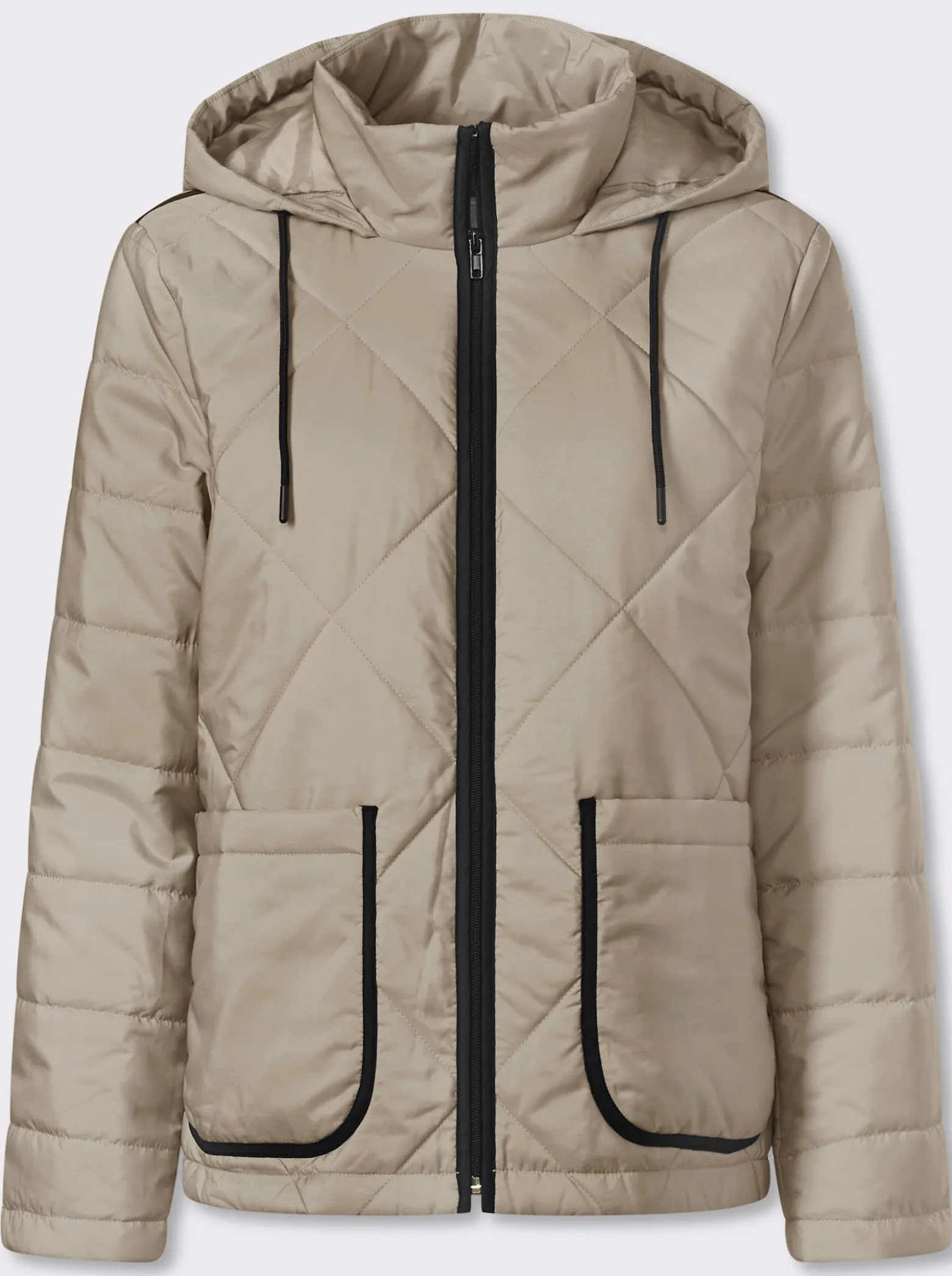 Steppjacke mit Kontrast-Details