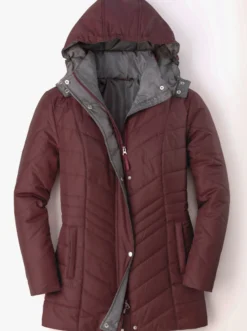 Steppjacke mit Kontrastfutter