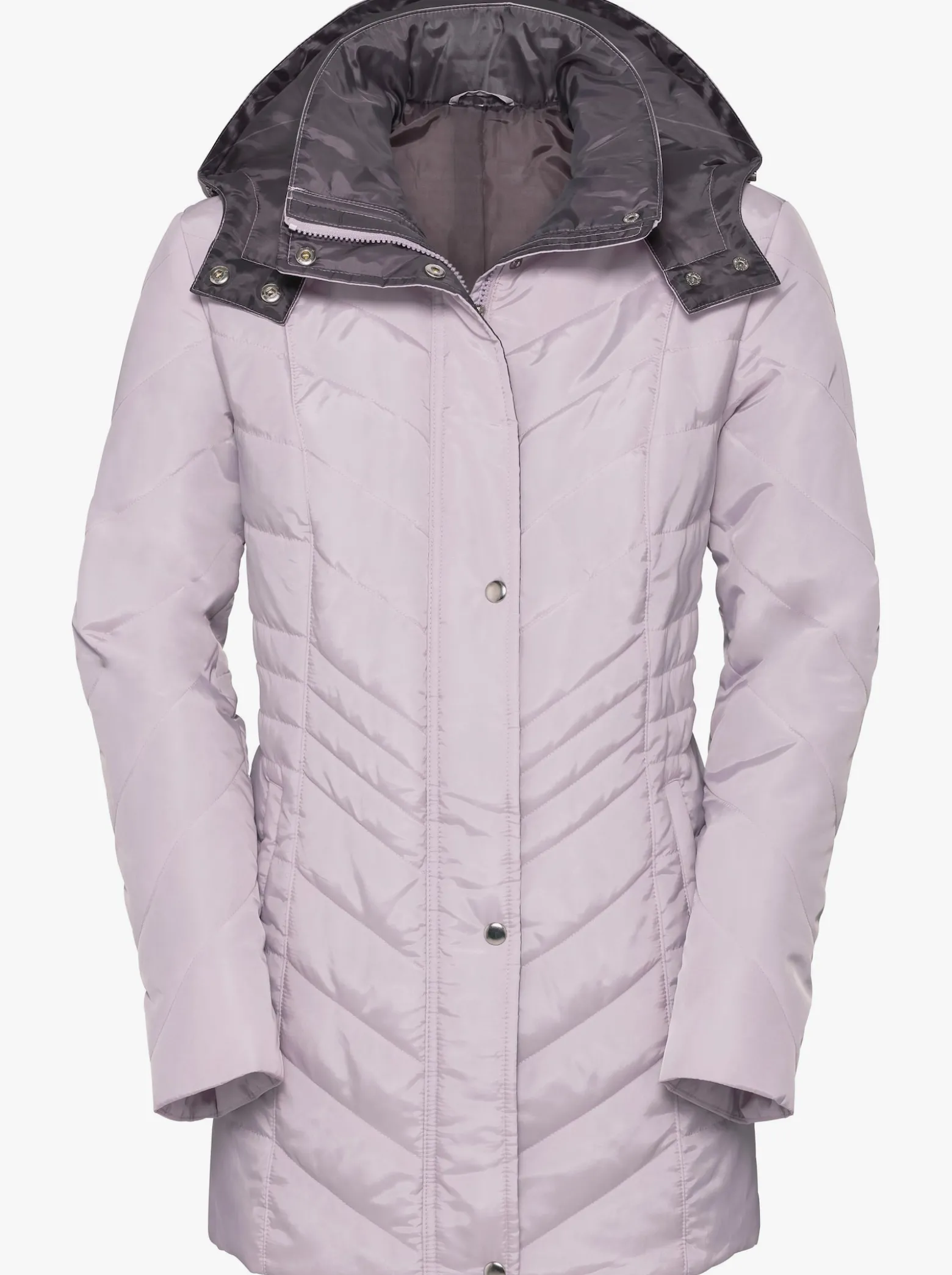 Steppjacke mit Kontrastfutter