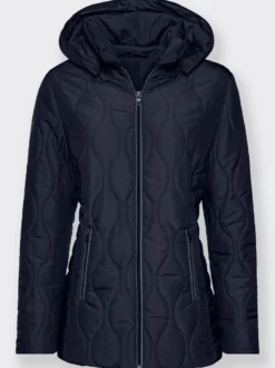 Steppjacke mit kontrastreichen Akzenten