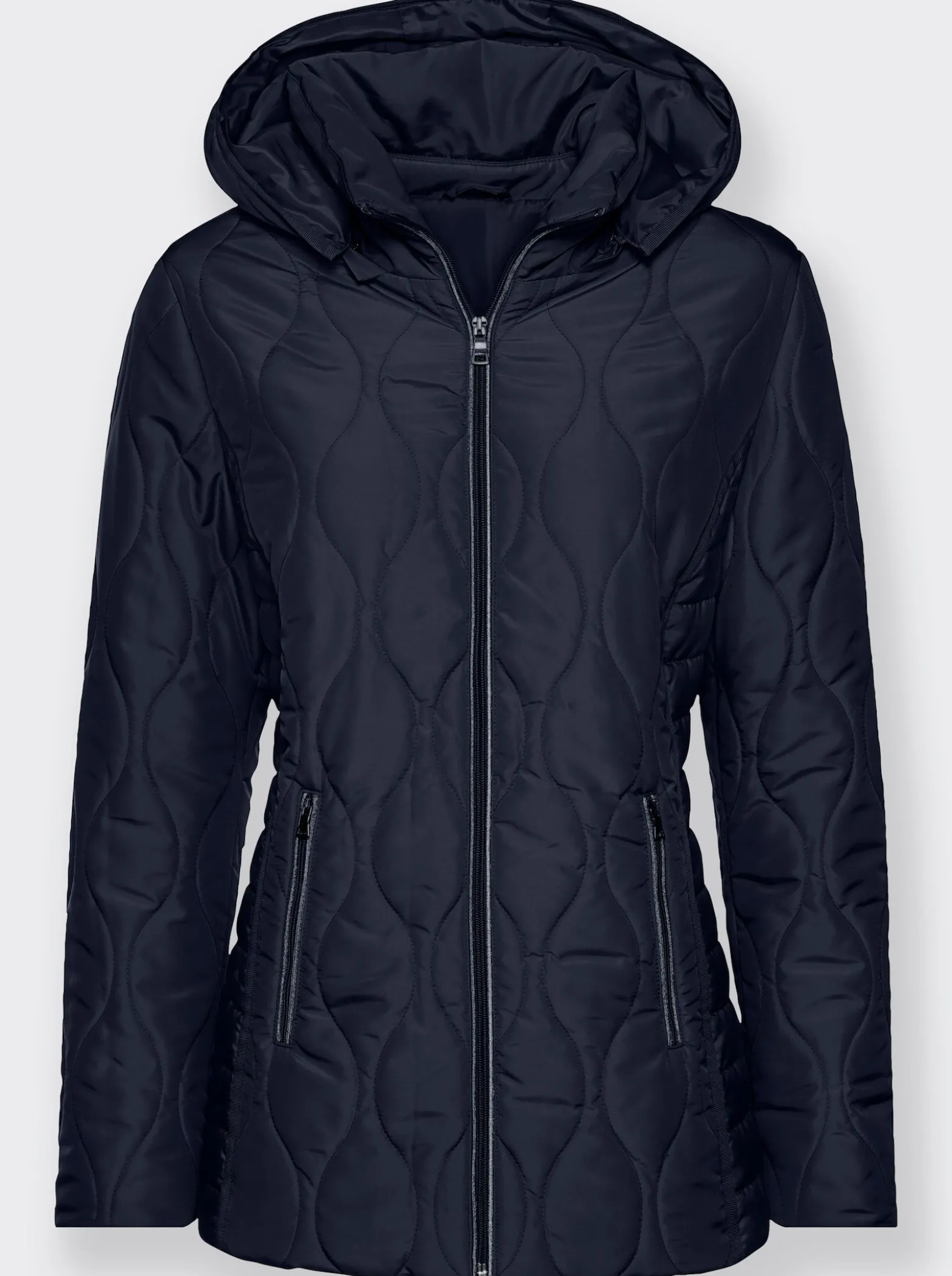 Steppjacke mit kontrastreichen Akzenten