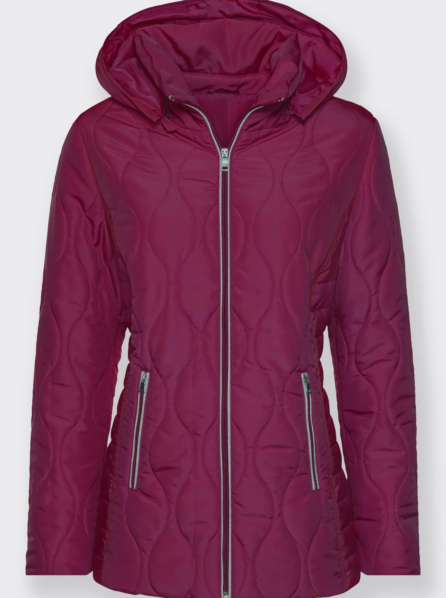 Steppjacke mit kontrastreichen Akzenten