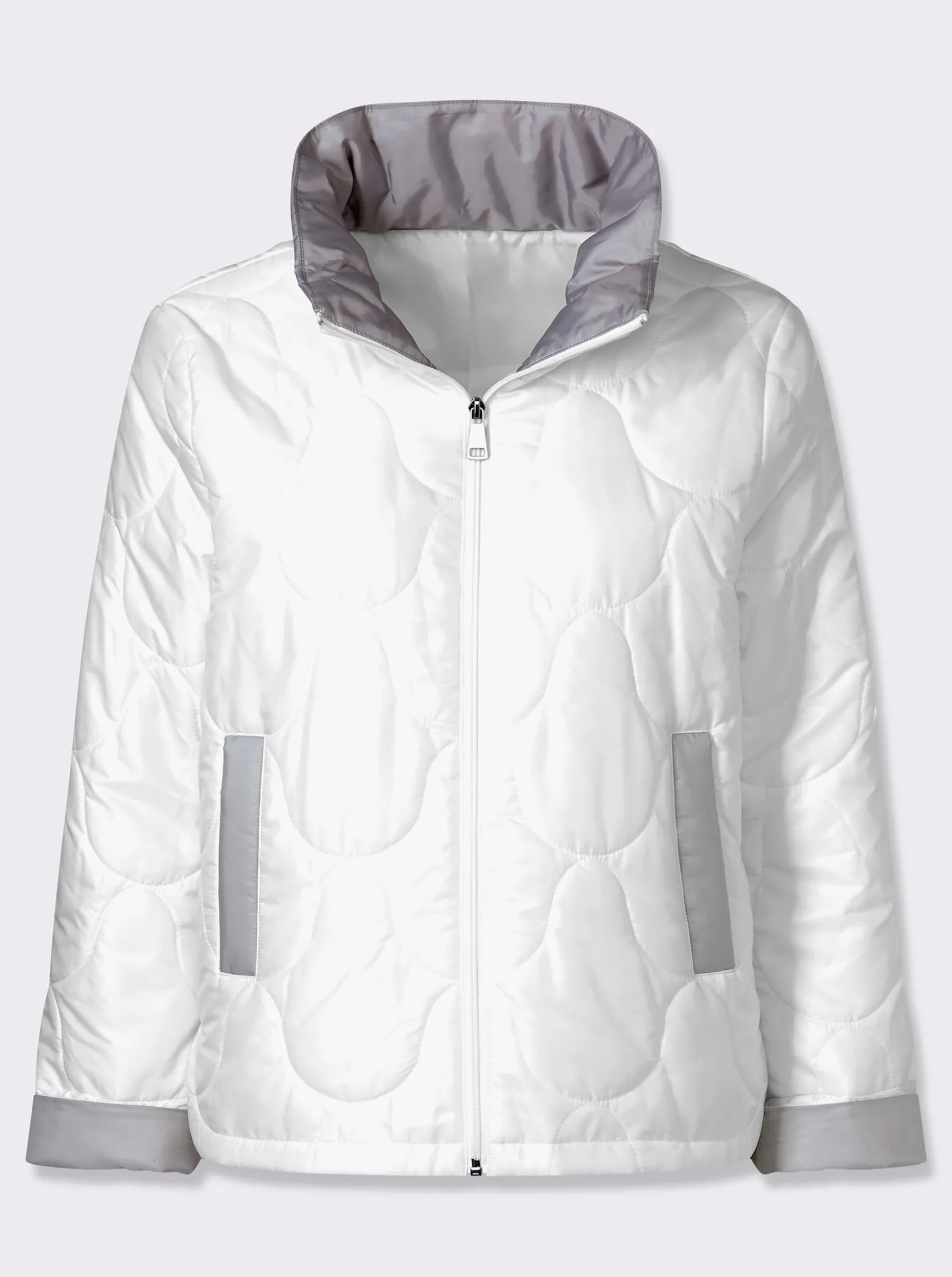 Steppjacke mit längerem Saum hinten