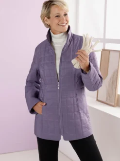 Steppjacke mit quadratischem Steppmuster