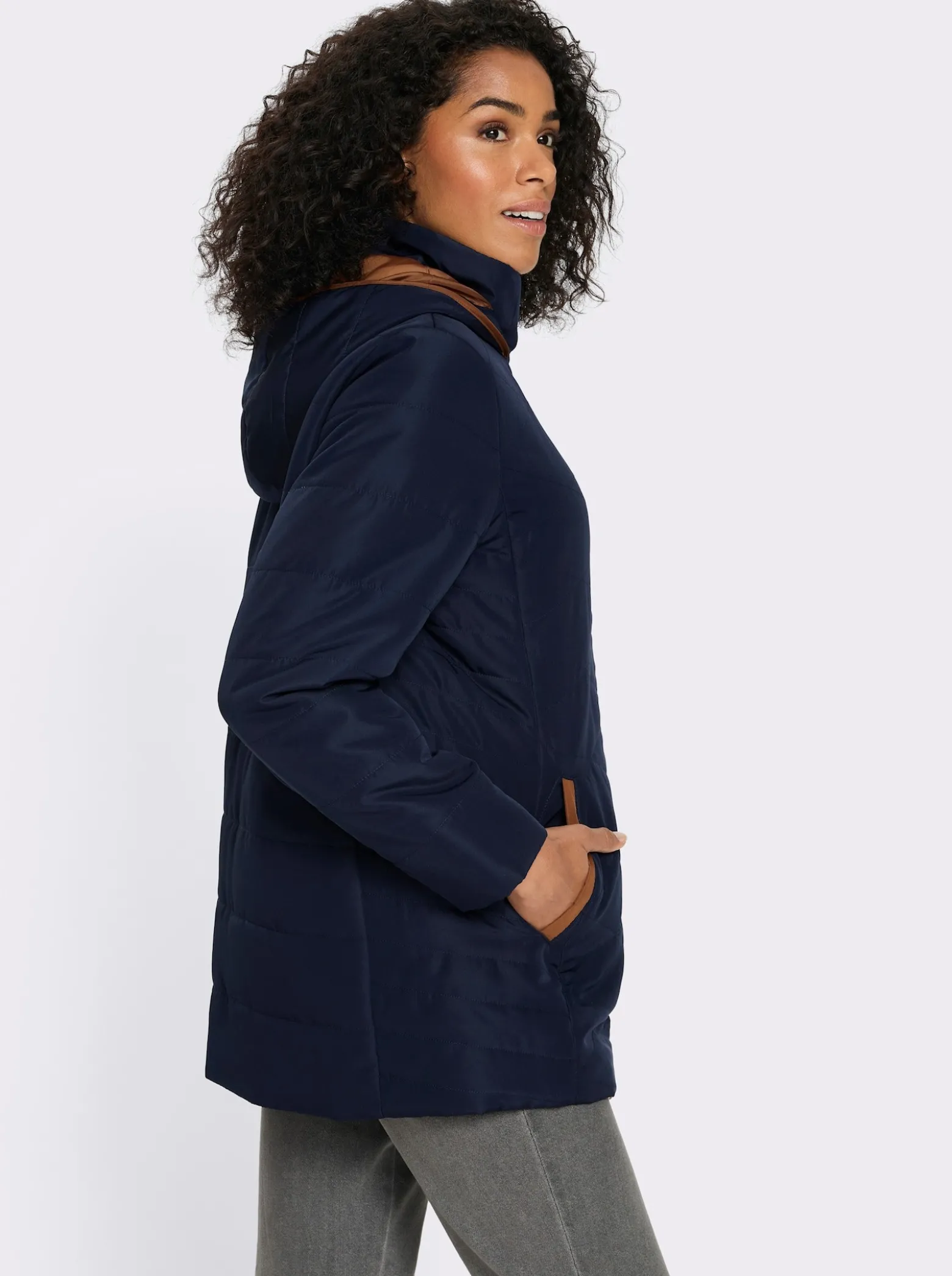 Steppjacke mit Rautensteppung