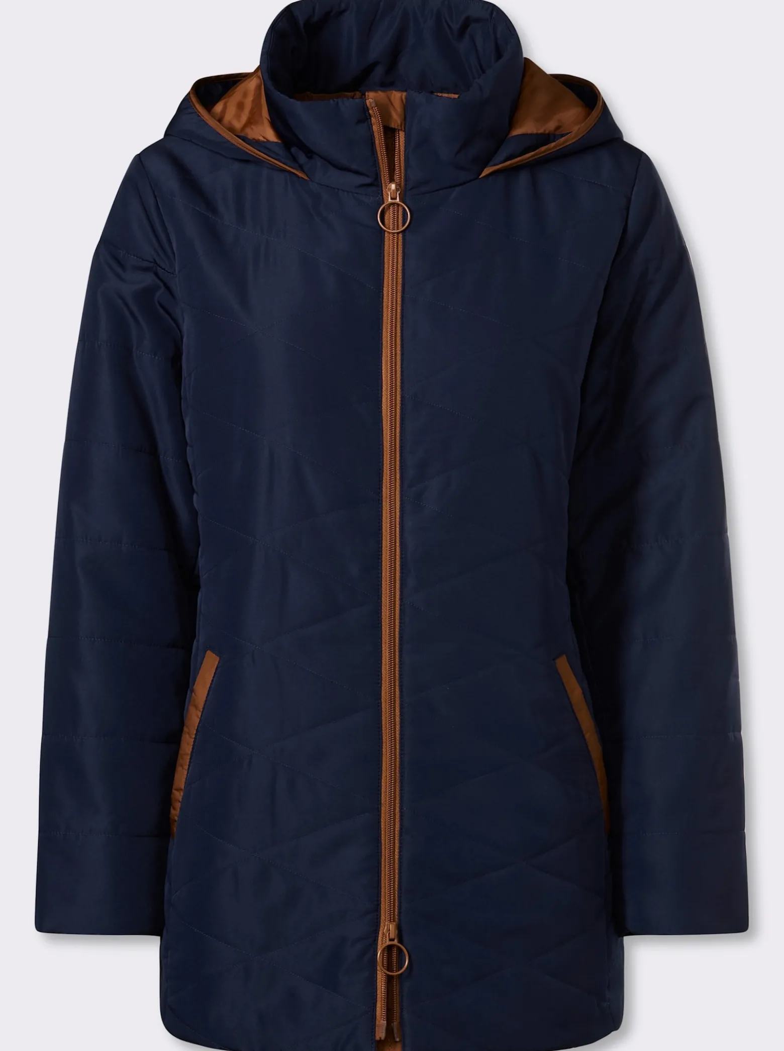 Steppjacke mit Rautensteppung
