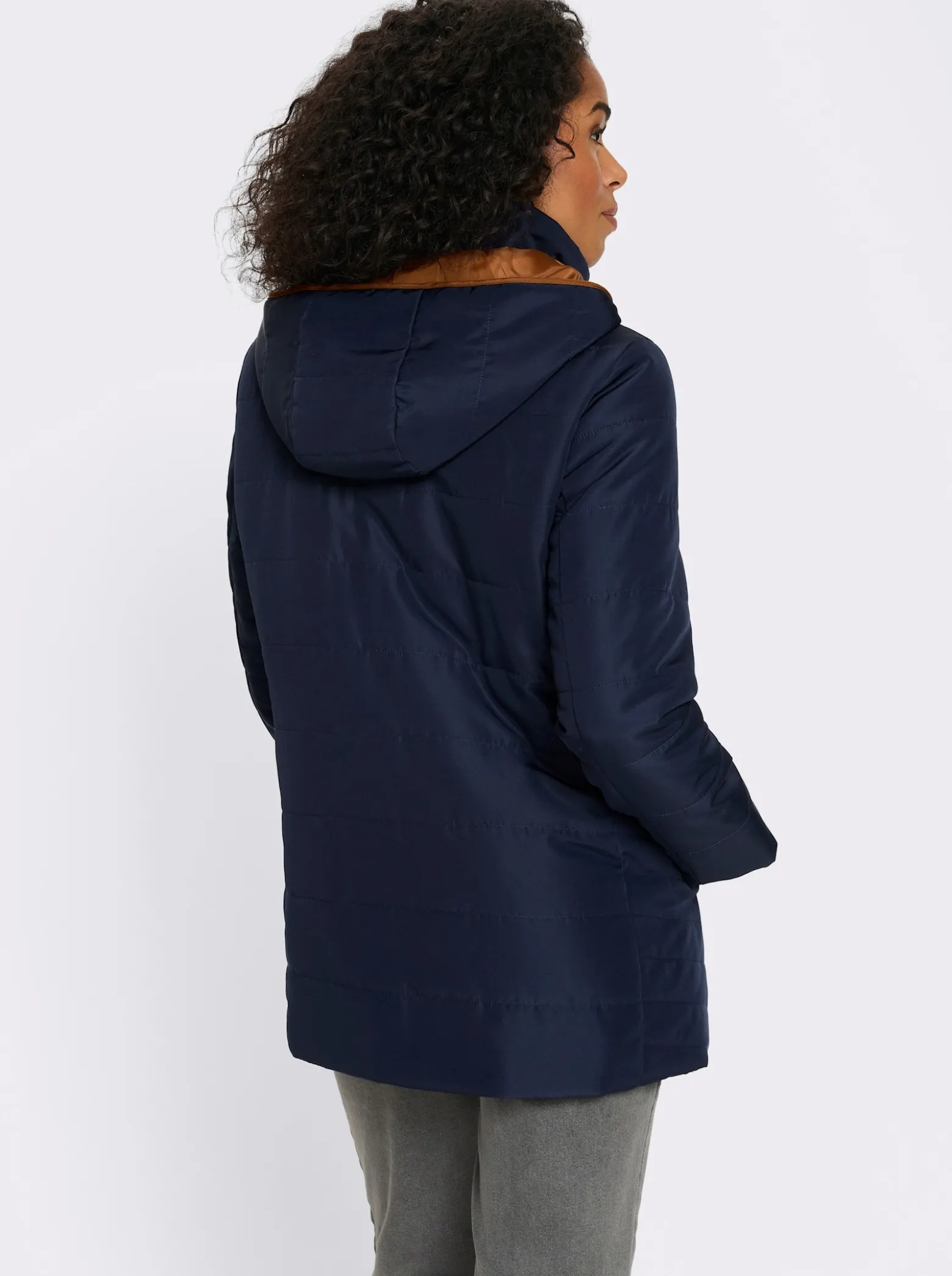 Steppjacke mit Rautensteppung