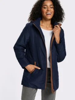 Steppjacke mit Rautensteppung