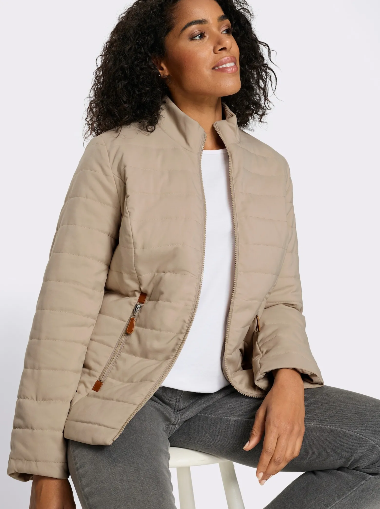 Steppjacke mit Reißverschluss-Taschen