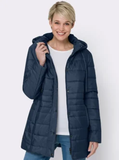 Steppjacke mit seitlichen Druckknöpfen