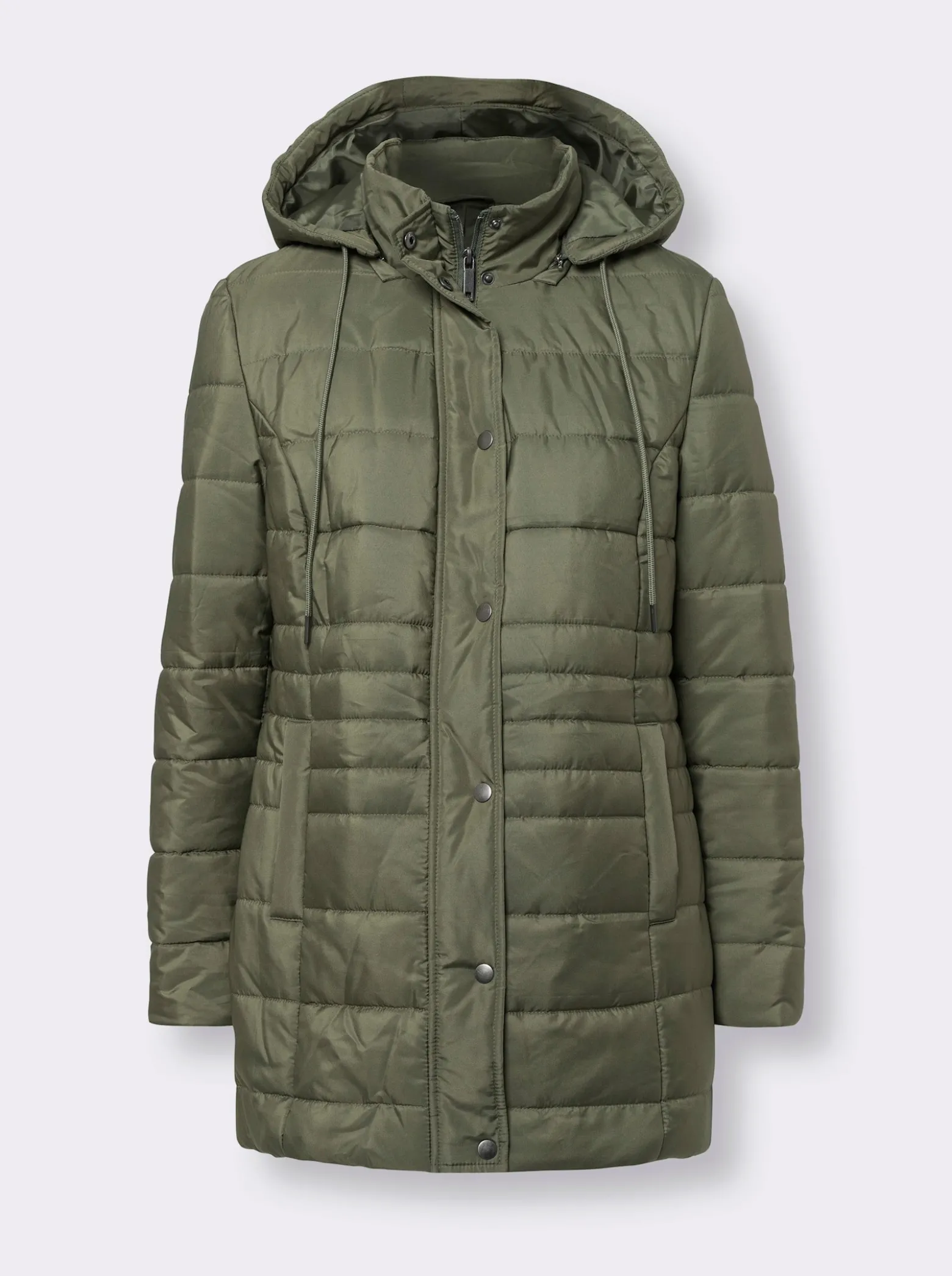 Steppjacke mit seitlichen Druckknöpfen