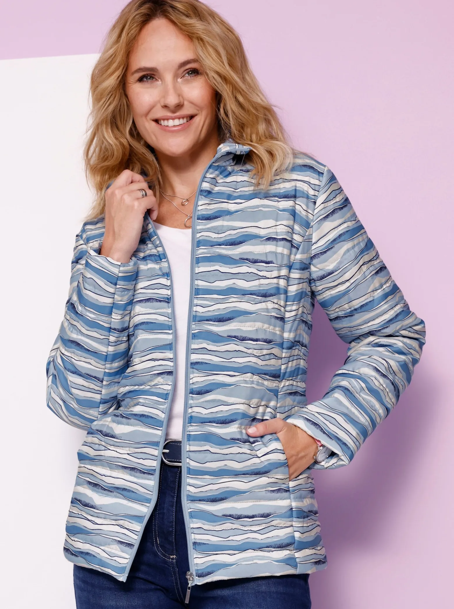 Steppjacke mit Stehkragen