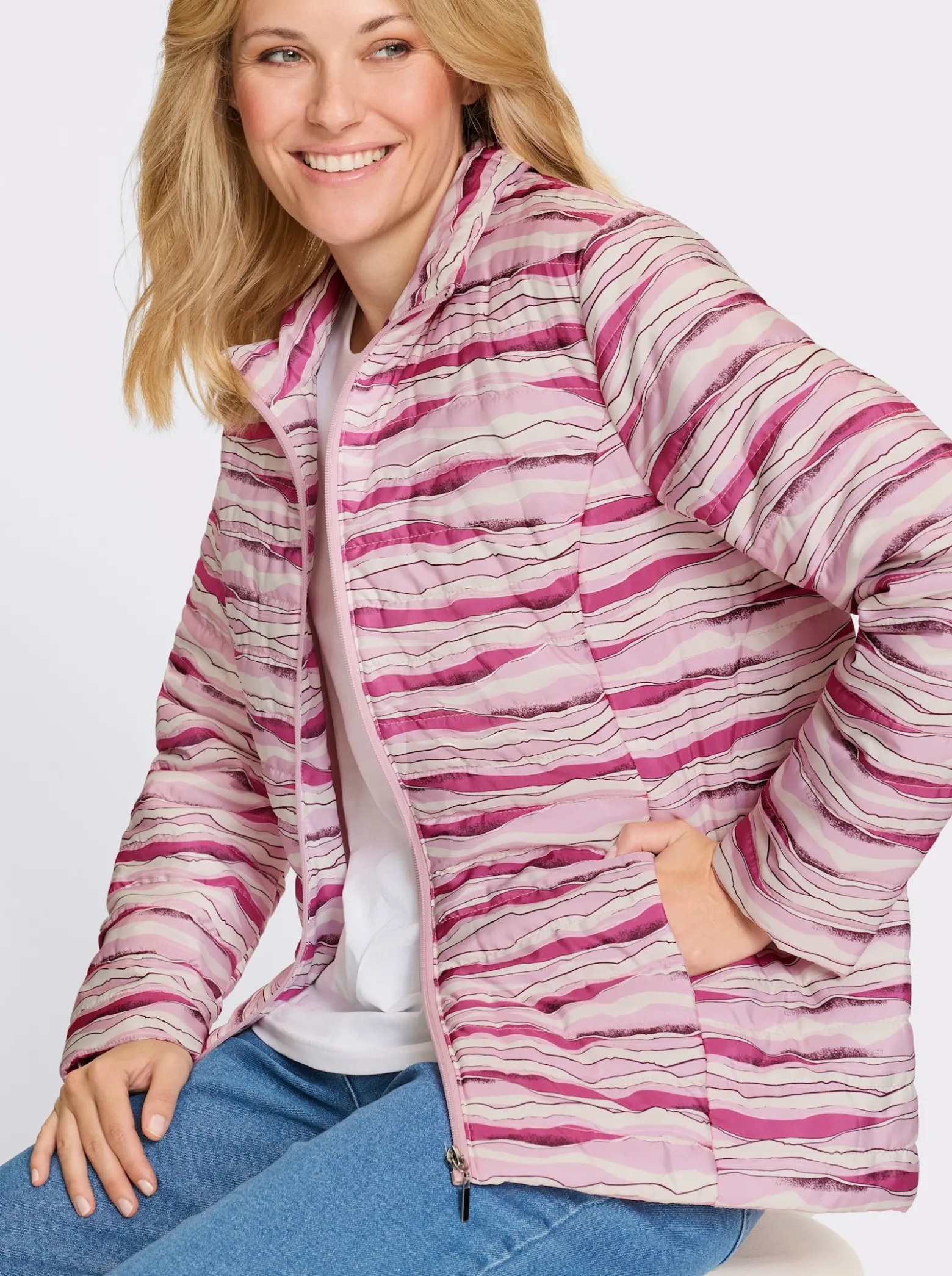 Steppjacke mit Stehkragen