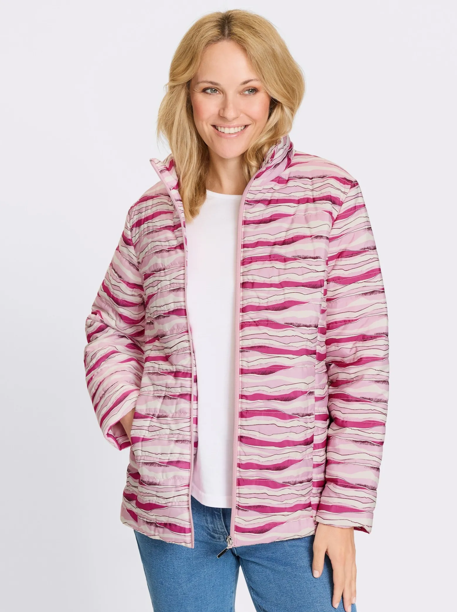 Steppjacke mit Stehkragen