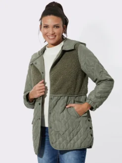 Steppjacke mit Teddy-Fleece