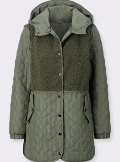 Steppjacke mit Teddy-Fleece