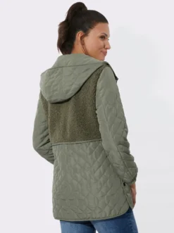 Steppjacke mit Teddy-Fleece