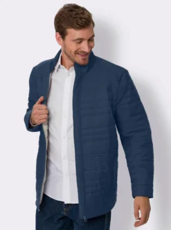 Steppjacke mit Tunnelzug im Saum