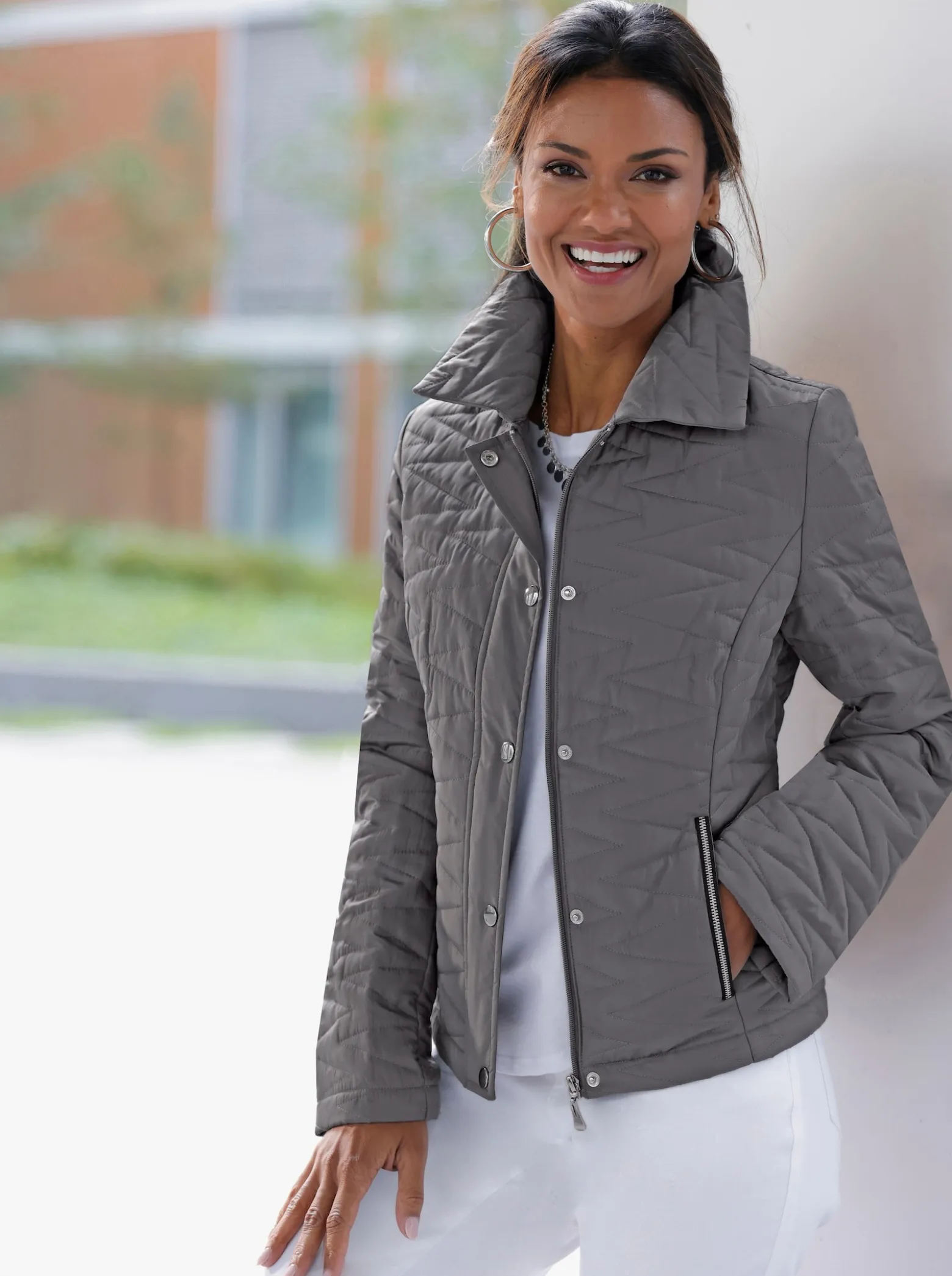 Steppjacke mit Umlegekragen