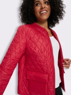 Steppjacke mit V-Ausschnitt