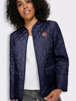 Steppjacke mit V-Ausschnitt