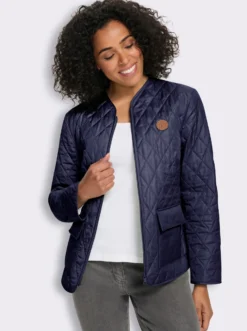 Steppjacke mit V-Ausschnitt