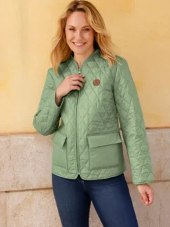 Steppjacke mit V-Ausschnitt