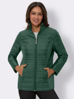 Steppjacke mit vertikalem Muster