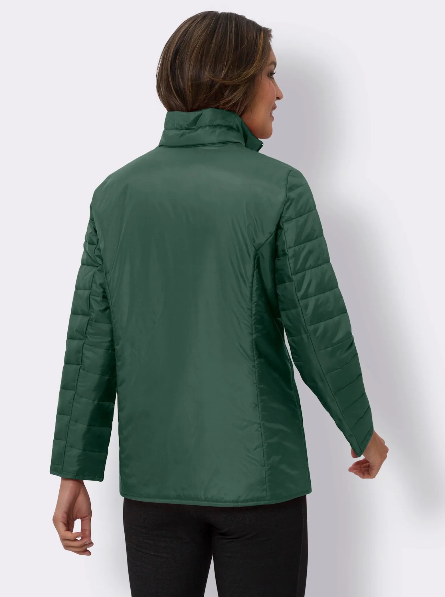 Steppjacke mit vertikalem Muster