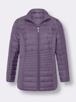 Steppjacke mit vertikalem Muster