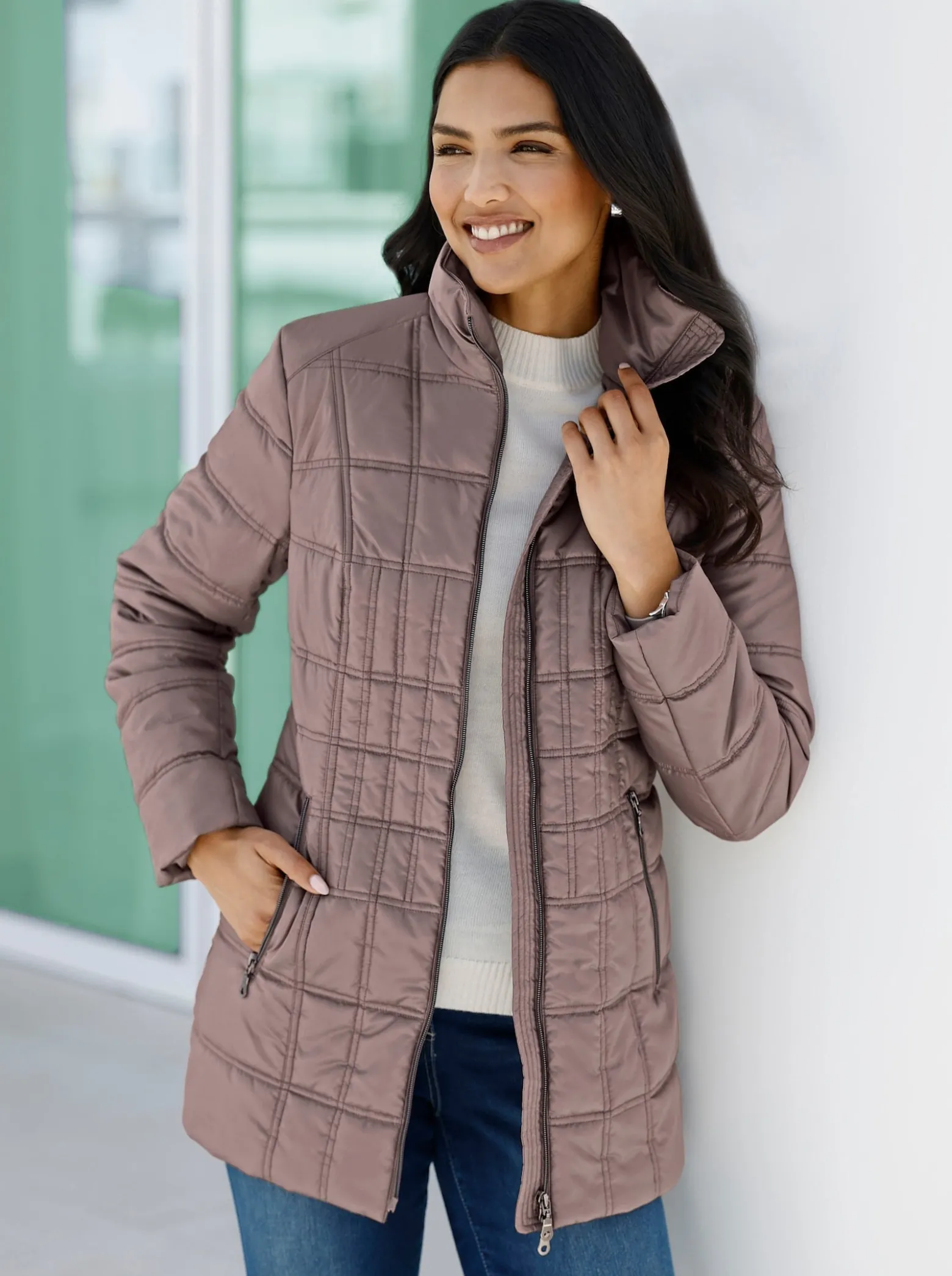 Steppjacke mit 2-Wege-Reißverschluss